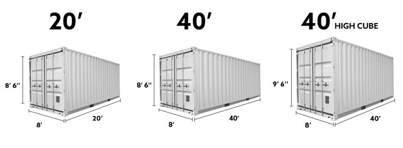 kích thước nhà container