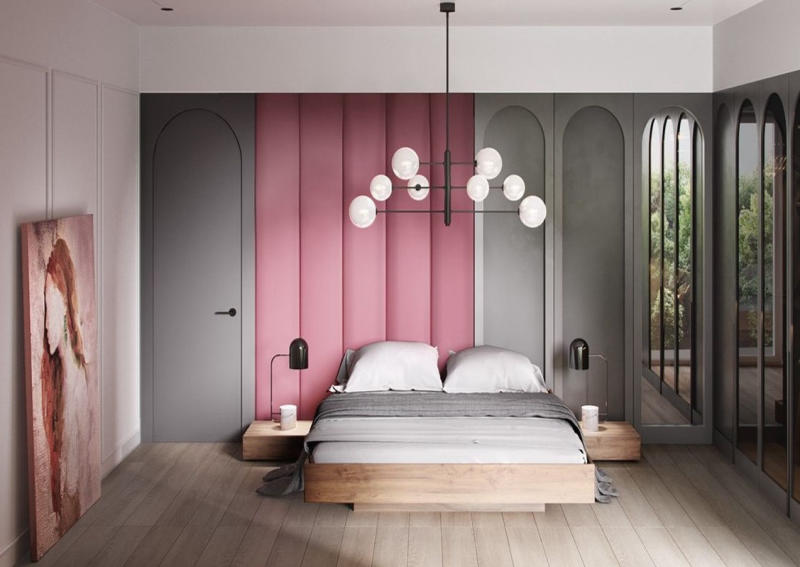Mẫu phòng ngủ màu hồng Pastel đẹp